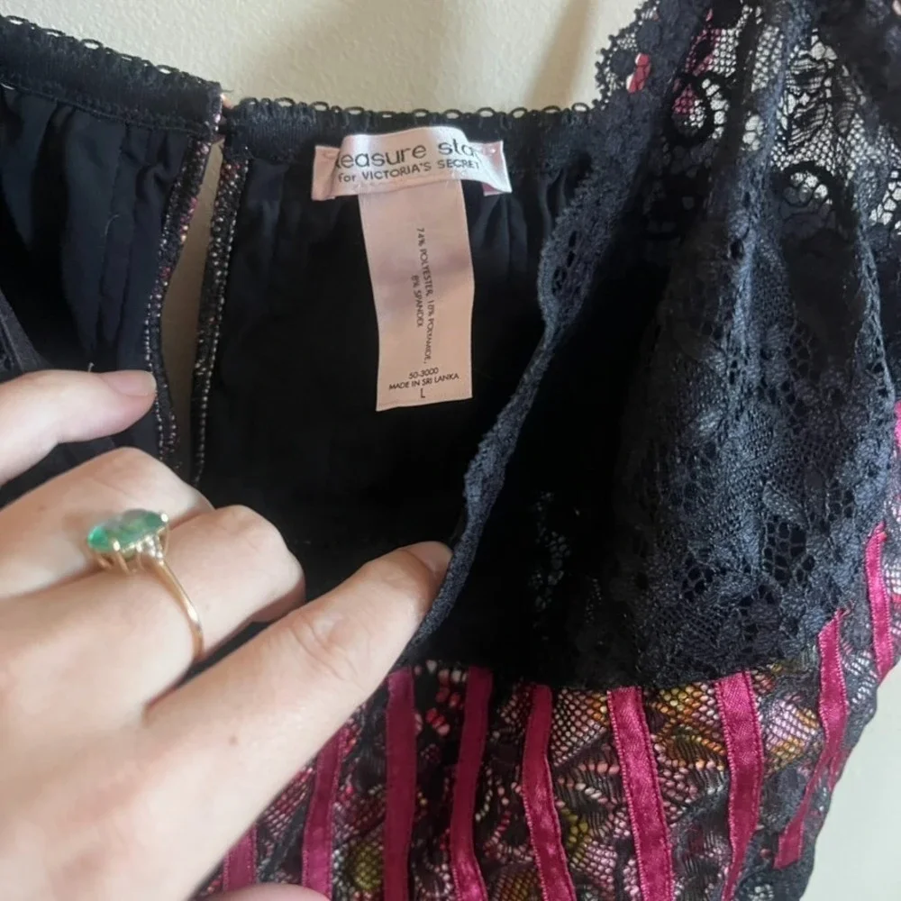 Pleasure State for Victoria's Secret Satin‎ Cami Whimsygoth Lace Fairy Sz L